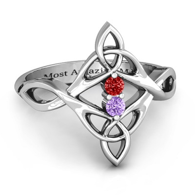 Celtic Sparkle Ring mit Interwoven Infinity Band