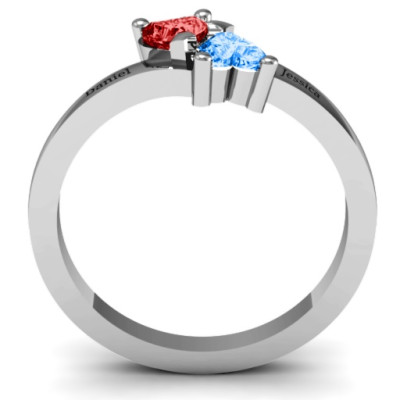 Inverted Twin Herz Ring