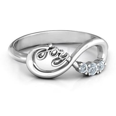 Joy Infinity Ring mit 3 Steinen