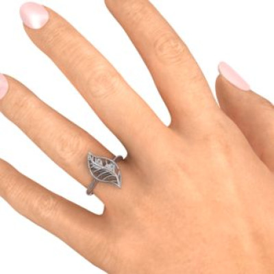 Mint to Be Cage Blatt Ring