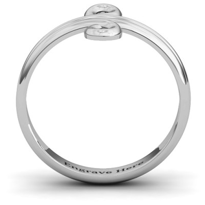Sterling Silber Korbgeflecht Loop Ring