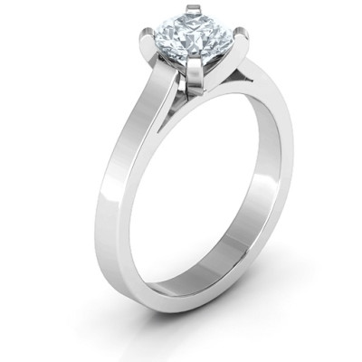 Sterling Silber Classic Solitaire Ring