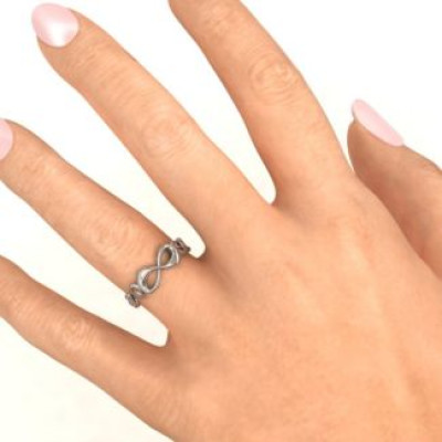 Sterling Silber Groovy Infinity Ring