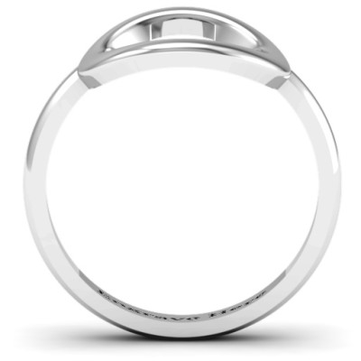 Sterling Silber einfacher Kreis Karma Ring