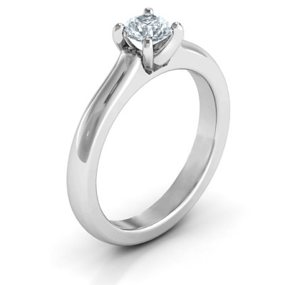 Sterling Silber Simply Solitaire Ring