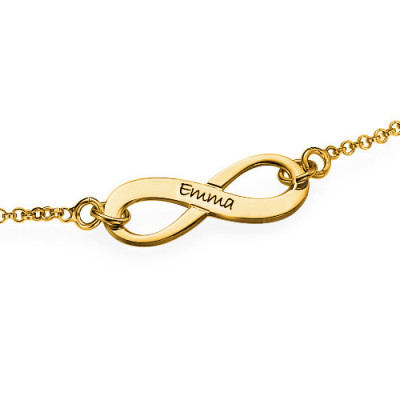 Männer Gold - Silber & Crystal Infinity Namen Fußkettchen & Bracelets