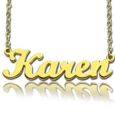 18 karätigem Gold überzogen Karen Art Name Halskette