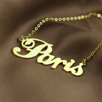 Paris Hilton Art Name Halskette 18ct Solid Gold