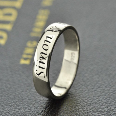 personifizierte Versprechen Namen Ring Sterling Silber