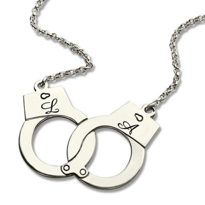 Handcuff Halskette für Paare Sterling Silber