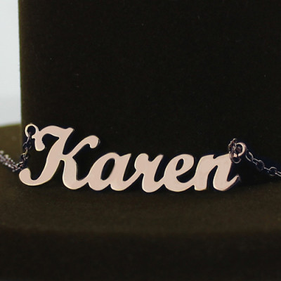 18ct Rose Gold überzogen Karen Art Name Halskette