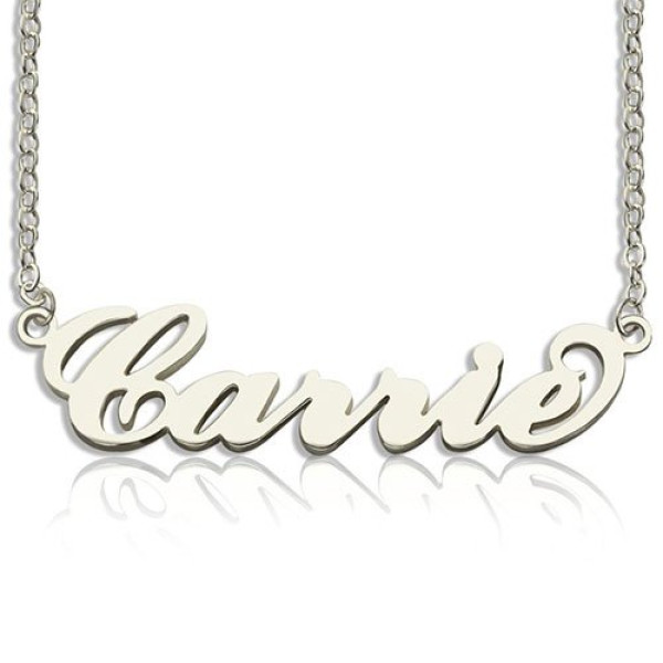 personalisierte Carrie Namenskette Sterling Silber
