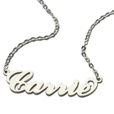 personalisierte Carrie Namenskette Sterling Silber