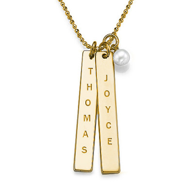 18 karätigem Gold Plating Customized Namensschild Halskette