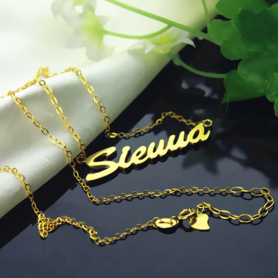 18 karätigem Gold überzogen personalisierte Namenskette „Sienna“