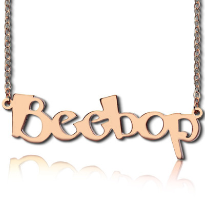 Feste Rose Gold personifiziert Beetle Schriftart Brief Namenskette
