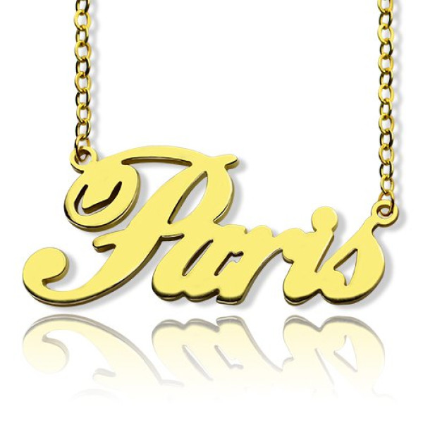 18ct Gold Plating Namenskette "Paris"