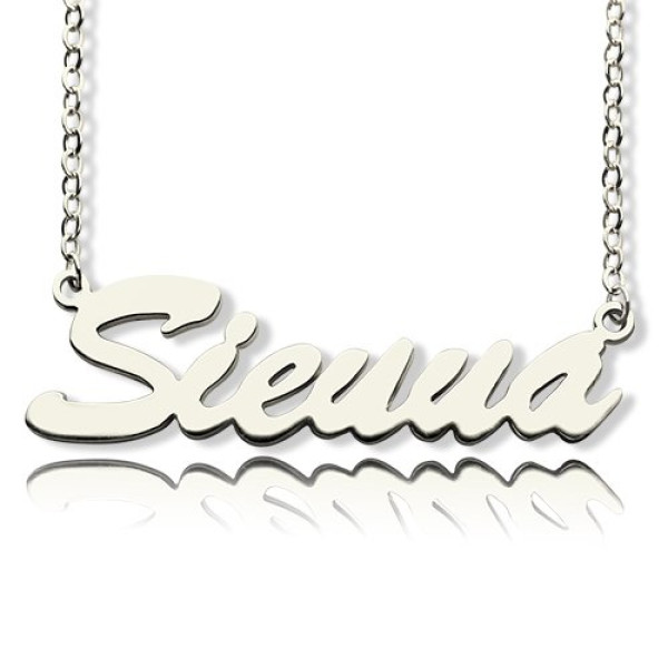 Sterling Silber Sienna Art Name Halskette