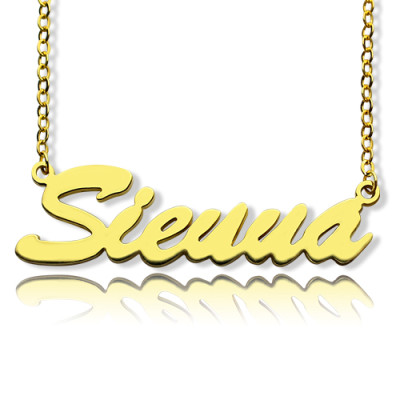 18 karätigem Gold überzogen personalisierte Namenskette „Sienna“