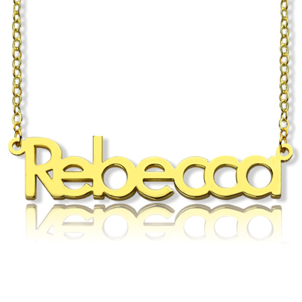 Solid Gold Rebecca Art Name Halskette 18ct