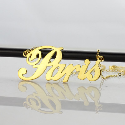 18ct Gold Plating Namenskette "Paris"