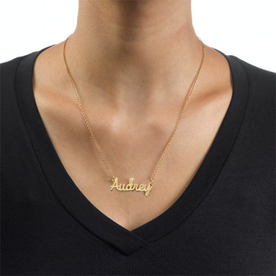 Stilvolle Namenskette personalisierte In Silber Gold Rose Gold