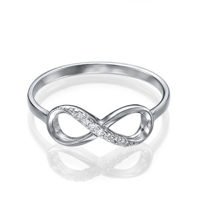 Sterling Silber Zirkonia Infinity Ring