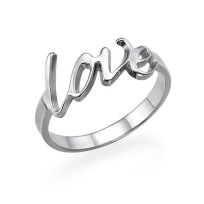 Sterling Silber Liebes Ring