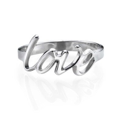 Sterling Silber Liebes Ring