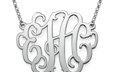 Extra Große Monogramm-Halskette | 925 Silber | Dein Statement