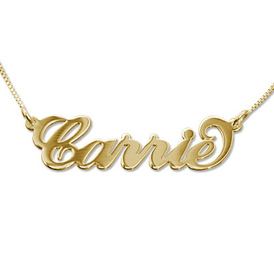 18ct Gold doppelte Dicke „Carrie“ Namenskette