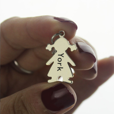 Baby hängende Halskette mit Namen Silber personalisiert