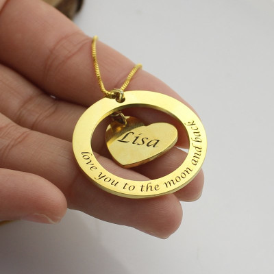 personifizierte Versprechen Halskette mit NamePhrase 18 karätigem Gold überzogen