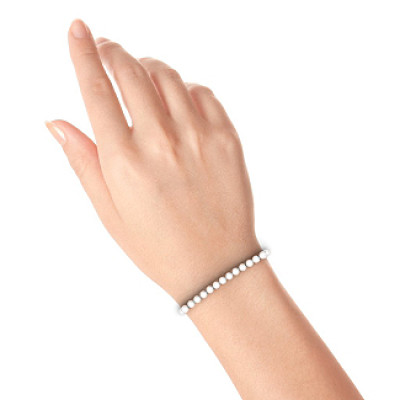 personalisierte Süßwasser Zuchtperlen Armband mit Silber Verschluss