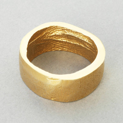 18ct Gelbgold Bespoke Fingerabdruck Ring