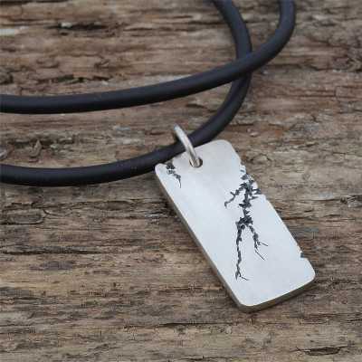 Herren Silber Anhänger mit Schlag - Hochwertiger Schmuck für Männer