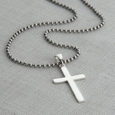 Sterling Silber Kreuz und Kette für Männer - Hochwertiger Schmuck