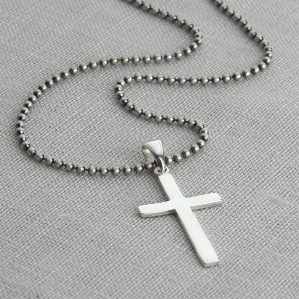 Sterling Silber Kreuz und Kette für Männer - Hochwertiger Schmuck