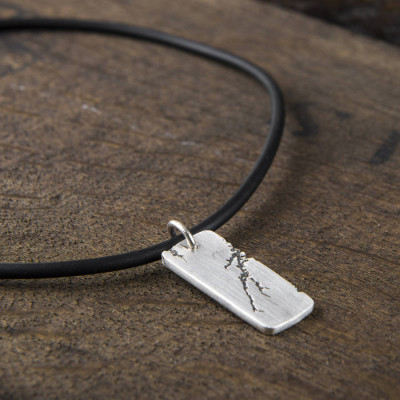 Herren Silber Anhänger mit Schlag - Hochwertiger Schmuck für Männer