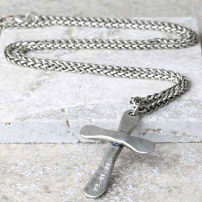 personalisierten Männer Antik Kreuz Halskette
