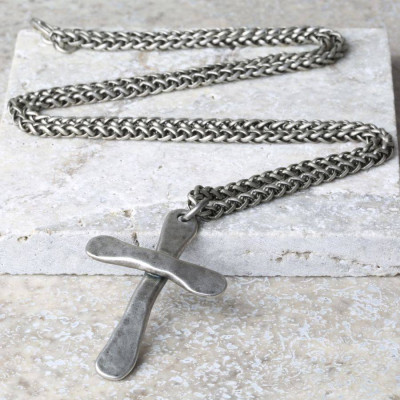 personalisierten Männer Antik Kreuz Halskette