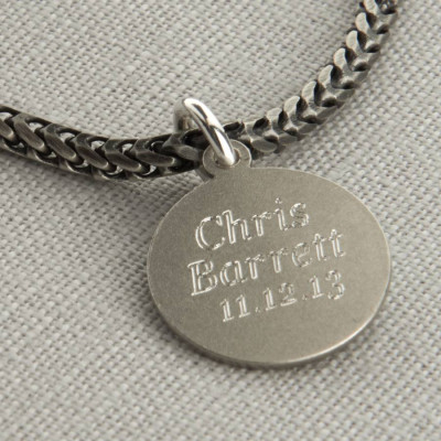 personalisierte Silber St Christopher Charm