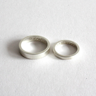 Silber Band 5mm personalisierte Silber Ring