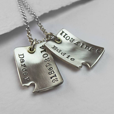 Gekrümmte Dog Tags - Stück meines Herzens