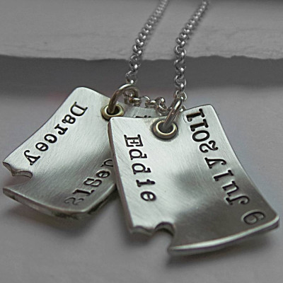 Gekrümmte Dog Tags - Stück meines Herzens