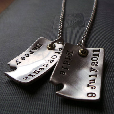 Gekrümmte Dog Tags - Stück meines Herzens