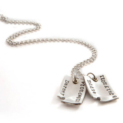 Gekrümmte Dog Tags - Stück meines Herzens