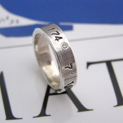 Silber personalisierte Ring für Paare