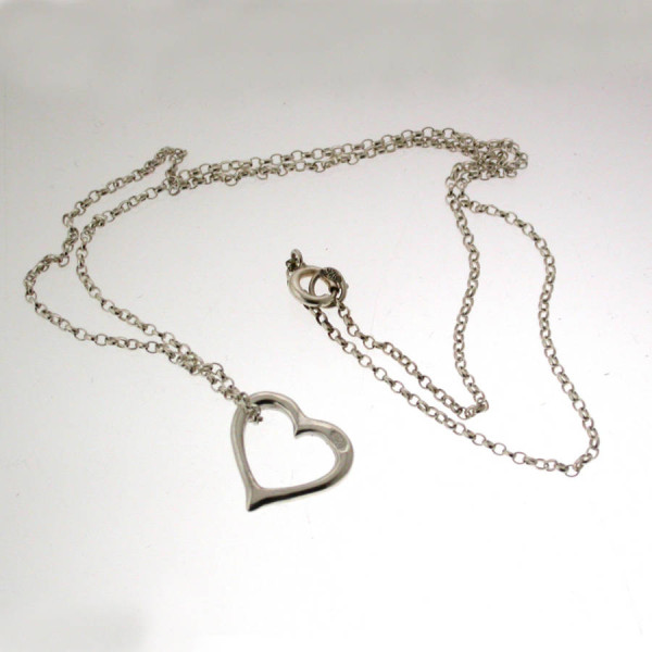 Valentines Silber Herz Halskette