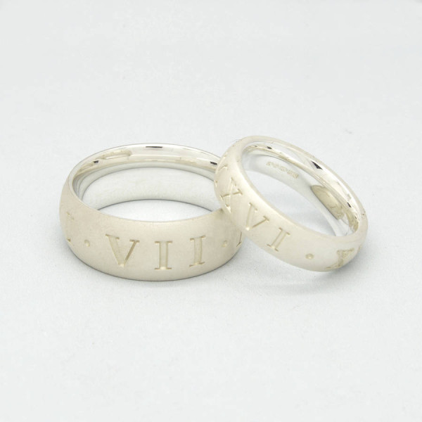 Silver römische Ziffer Ring